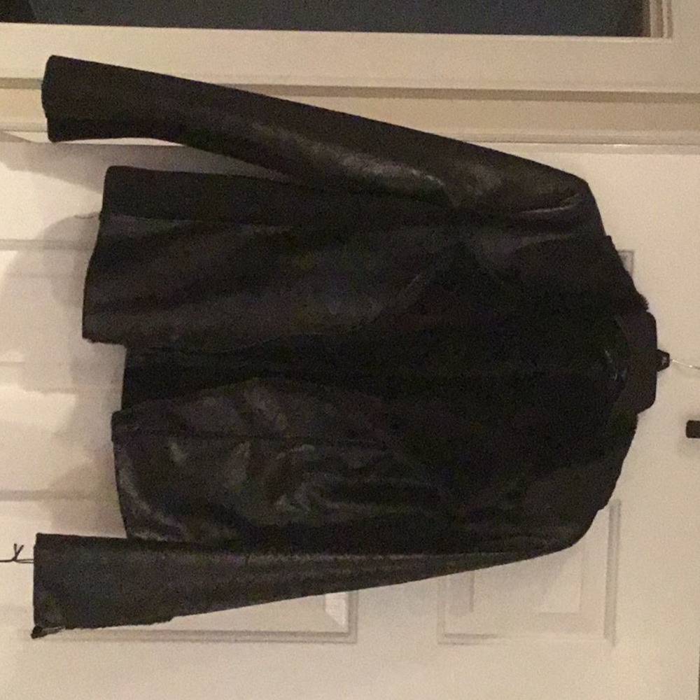 Faux suede coat size large new